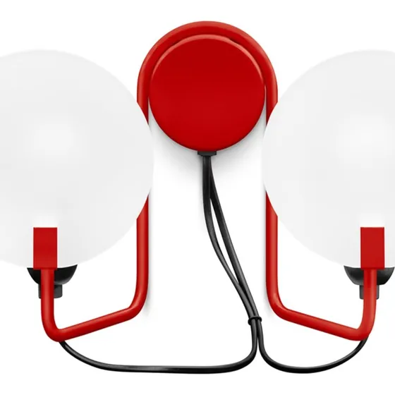 Stilnovo Bugia LED wandlamp - Rood - 2-lamps