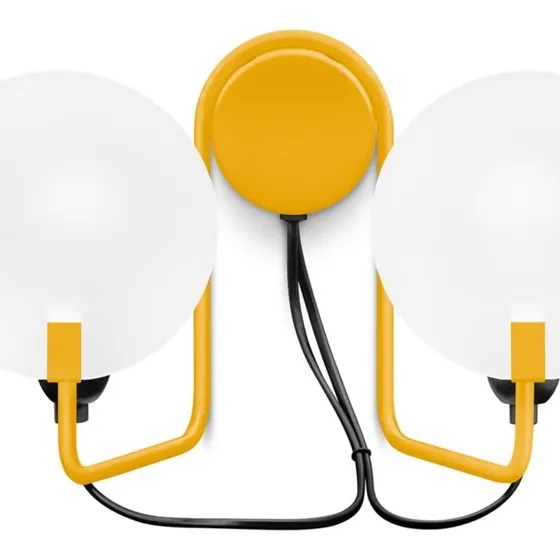Stilnovo Bugia LED wandlamp met 2 lampen, geel