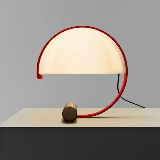 Stilnovo Meta LED tafellamp - Wit/Rood - 37,5 cm