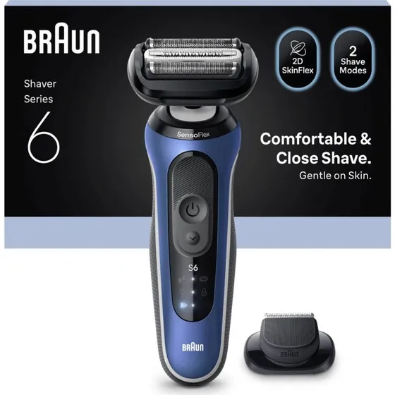 Braun Series 6 62-B1200s elektrisch scheerapparaat - blauw
