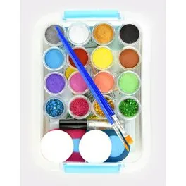 Grime Set met 23 delen voor gezichtsverf en accessoires