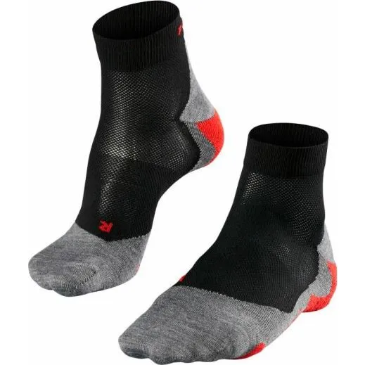 Falke RU5 Lichtgewicht Hardloopsokken Zwart-Grijs-Rood - 44-45