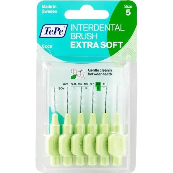 TePe Interdentale Rager Extra Soft Groen 0,8mm 6ST