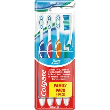Colgate Triple Action Medium tandenborstels 4 stuks