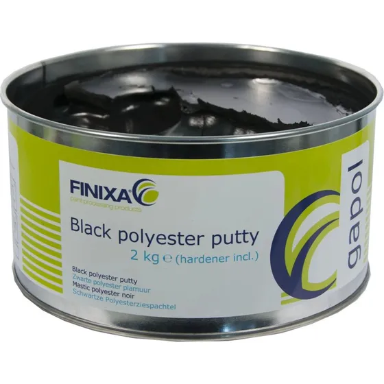 GAPOL Polyester Plamuur Zwart 2 kg met Verharder