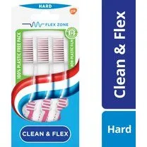 Aquafresh Clean & Flex hard tandenborstel - 3 stuks (2+1)