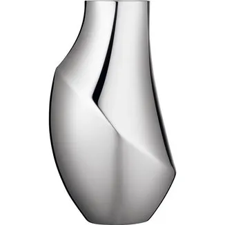 Georg Jensen Flora Edelstaal Vaas 23 cm Glanzend