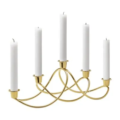 Georg Jensen Harmony Kaarshouder 18Kt Goudgeplaatst Roestvrij Staal