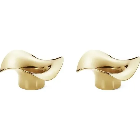 Georg Jensen Cobra Gold Theelichthouder Set van 2
