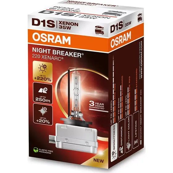Osram D1S Xenon Lamp 35W Night Breaker 220 PK32d-2