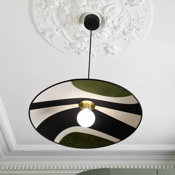 MARKET SET Sonia Laudet hanglamp, Ø 80 cm, berkenhout