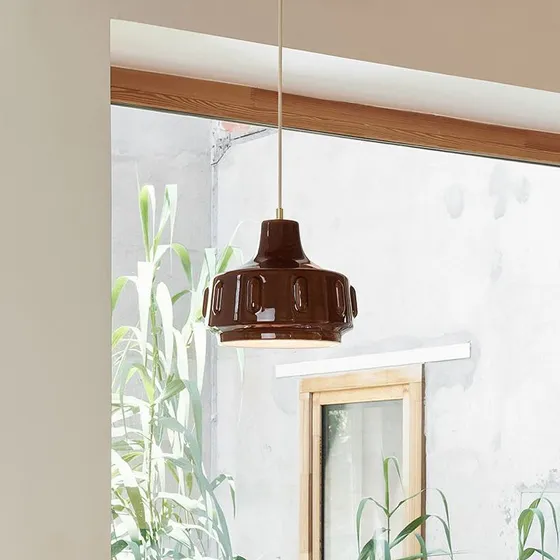 MARKET SET Hanglamp Jimmy, Ø 25 cm, Bruin Keramiek