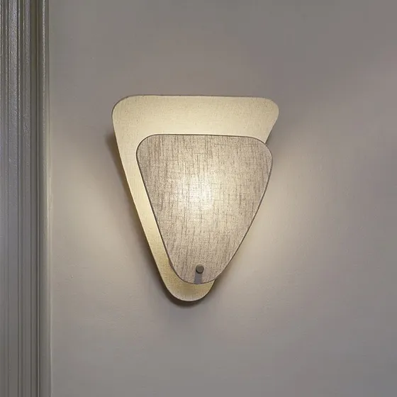 MARKET SET wandlamp Coquillage, crèmekleurig, 33 cm, linnen