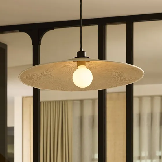 MARKET SET Hanglamp Gatsby, Beige, Ø 60 cm, E27