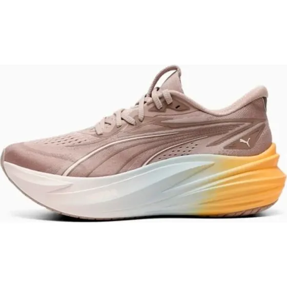 Puma MagMax NITRO 2 Hardloopschoenen - Bruin/Wit/Oranje - Maat 44