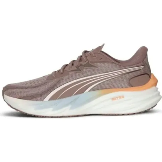 Puma Velocity NITRO 4 Hardloopschoenen - Bruin/Blauw/Oranje - 44.5