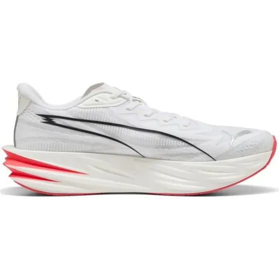 Puma Deviate Pure NITRO Hardloopschoenen - Wit/Rood/Zwart - Maat 41