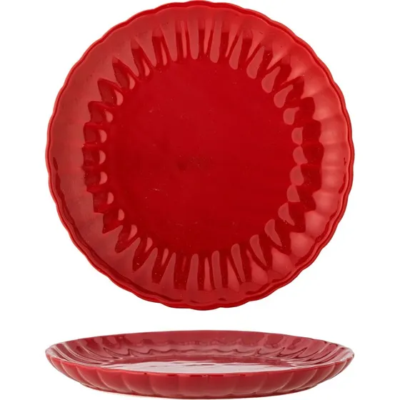 Bloomingville Latina Borden Rood Ø27cm Set van 6