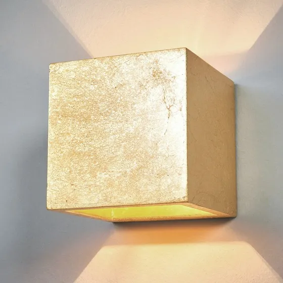 Lindby Wandlamp Yade Gold - Modern Gips - G9