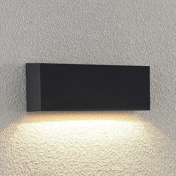 Lindby Jarte Down Buiten Wandlamp - Donkergrijs - IP65