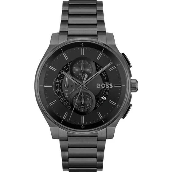 BOSS Peak 2.0 HB1514192 Herenhorloge 44 mm zwart staal