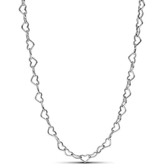 Pandora 393334C00-45 Linked Hearts Sterling Silver Ketting