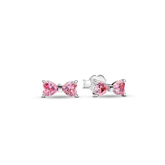Pandora 293505C01 Sparkling Pink Bow Oorstekers