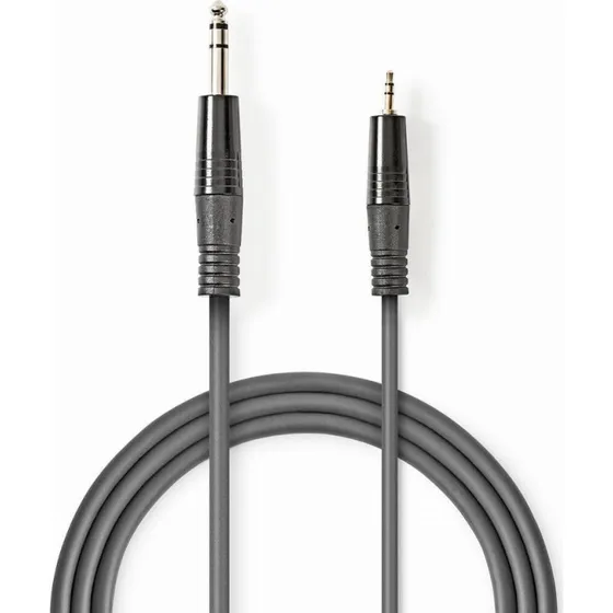 Nedis 5 m Stereo Audiokabel 6,35 mm naar 3,5 mm Grijs
