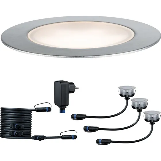 Paulmann Plug & Shine Floor Eco Set - 3x Inbouwspots 3000K
