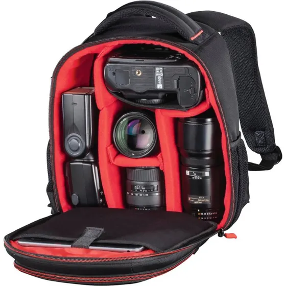 Hama Camera-rugzak Miami 150 Zwart/Rood