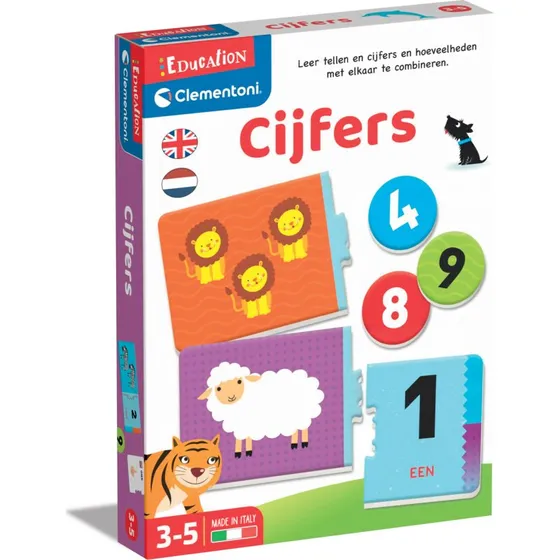 Clementoni Cijfers - Educatief Puzzelspel met Dieren