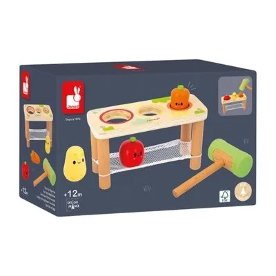 Janod Boerderij Hamerspel Groente  Houten Speelgoed van FSC-Hout