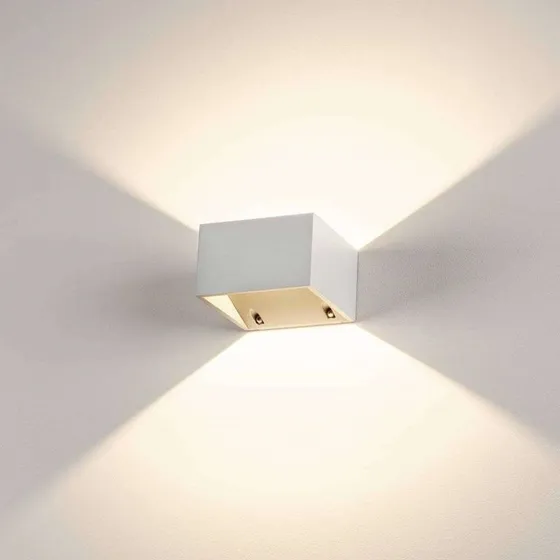 SLV Logs Wandlamp Up & Down - Wit - LED - IP44
