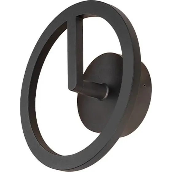 SLV Q-Ring Wandlamp Zwart - LED 10W 3000K IP65 Dimbaar