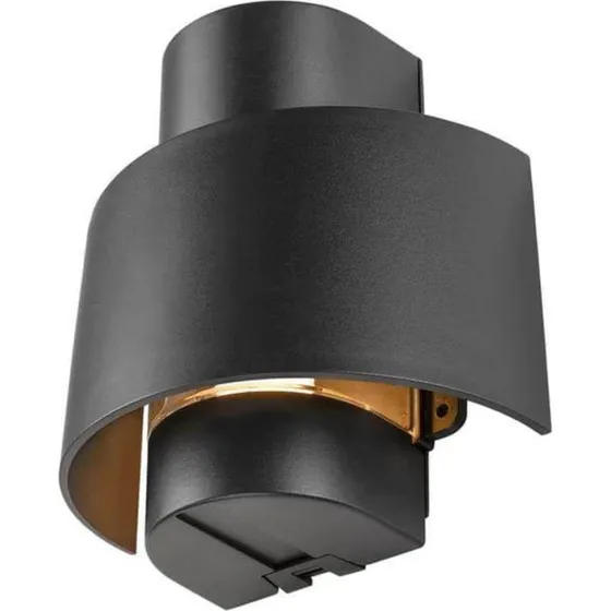 SLV Photoni Cyl Wandlamp Zwart - Aluminium - IP65