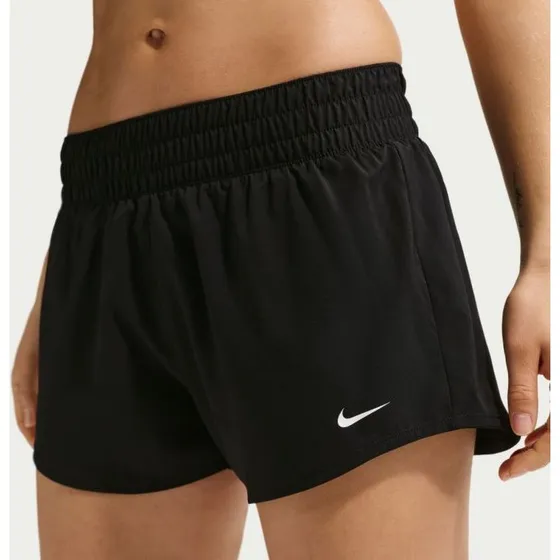 Nike One Dri-Fit Mid-Rise 3 Inch Shorts Dames - Zwart
