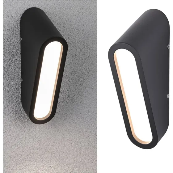 Paulmann Cliff Buiten Wandlamp SWR Antraciet - Aluminium