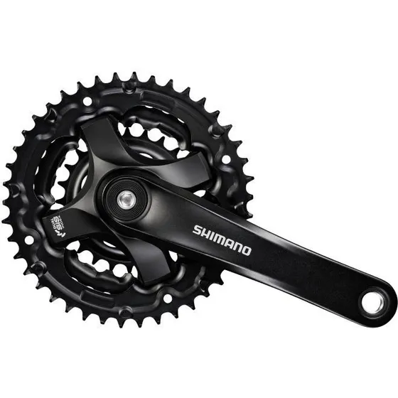 Shimano Tourney TY501 Crankset 3x8/7/6sp 48X38X28T 175mm Zwart
