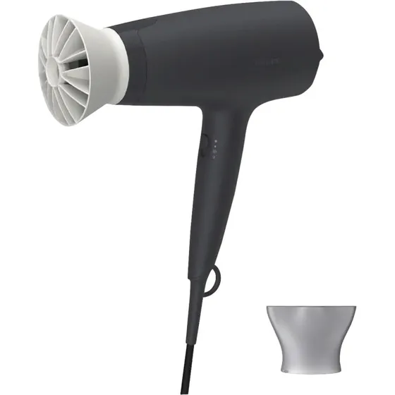 Philips BHD302/10 Fhn 1600W Zwart met ThermoProtect-hulpstuk