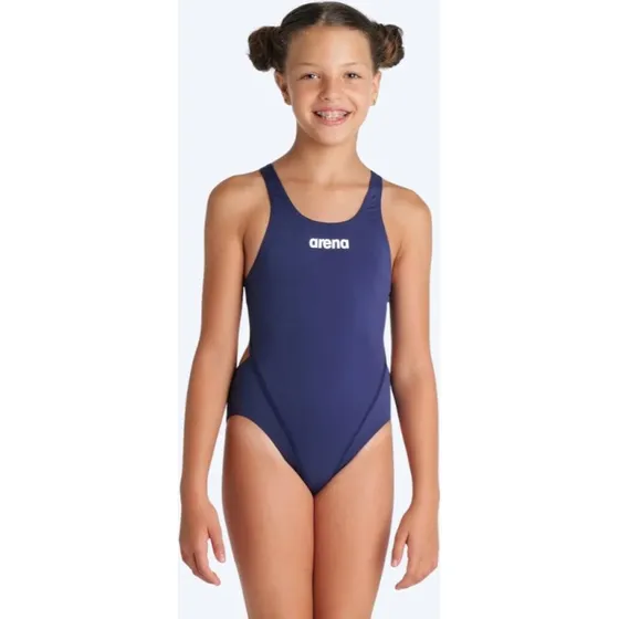 Arena Team Tech Solid Meisjes Zwempak - Marineblauw/Wit
