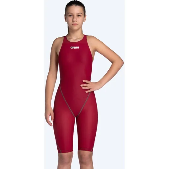 Arena Powerskin ST Next Open Back Meisjes Wedstrijdbadpak - Donkerrood