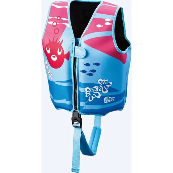 BECO-SEALIFE® Zwemvest Sealife - Blauw/Roze - Maat S (15-18 kg)