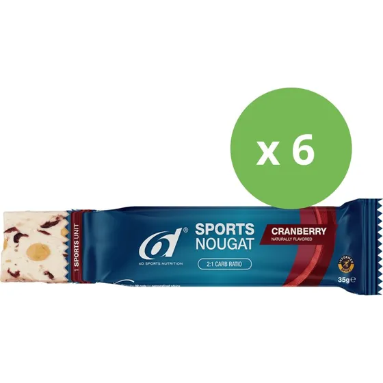 6D Sports Nougat 6x35g (Veenbes, Cranberry, Koffie)