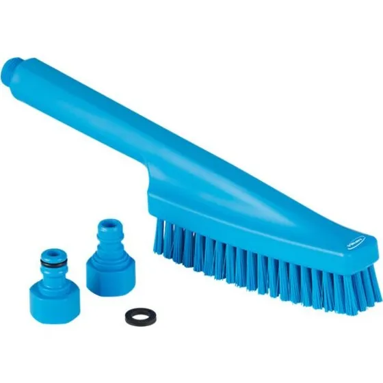 Vikan Handborstel Hard met Waterdoorvoer Blauw 330 mm
