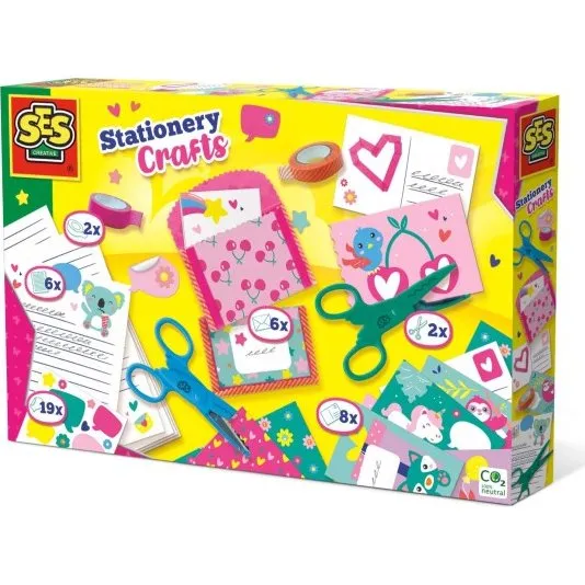 Ses Knutsel Schrijfset 43-delig  Creatieve Briefpapierset voor Kinderen vanaf 5 Jaar