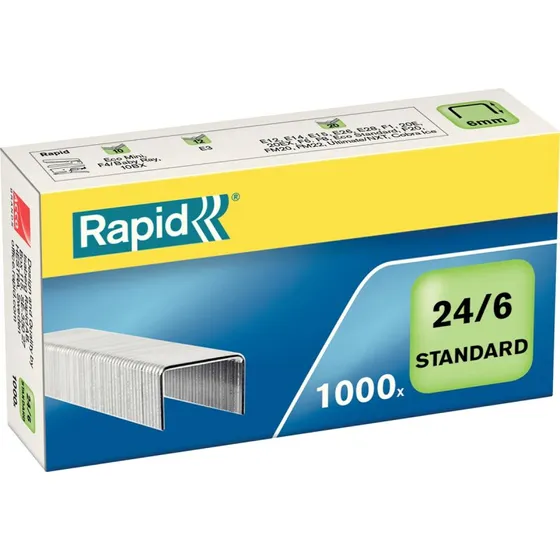 Rapid 24/6 nietjes gegalvaniseerd (1000 stuks)