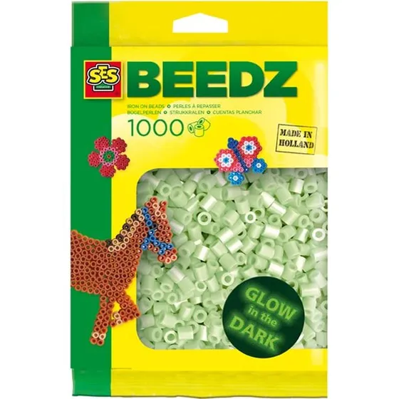 SES Creative Beedz Glow In The Dark Strijkkralen 1000 Stuks