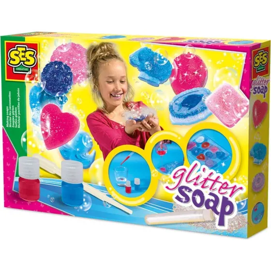 SES Zeepjes Gieten Set met Glitter en Kleurstoffen