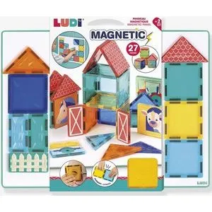 Ludi Magnetisch Constructiepaneel  27 Magnetische Stukken vanaf 2 Jaar
