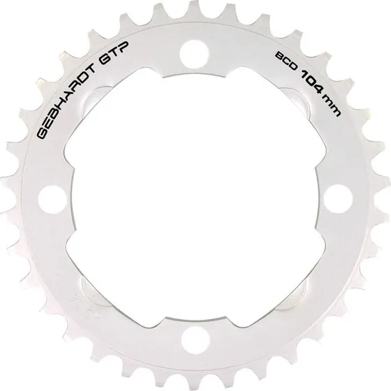 Gebhardt Kettingblad 34T 4Gts Zilver 104mm 9sp